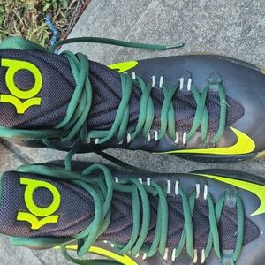 Nike Black and Green High-Top Sneakers